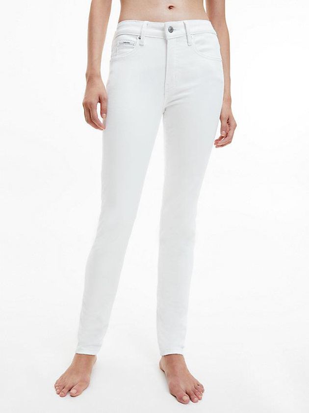 Calvin Klein USA Mid Rise Skinny Womens Jeans White 2568740-UK